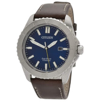Citizen Men's Watch - Brycen Eco-Drive Blue Dial Brown Leather Strap | AW1840-09L ,