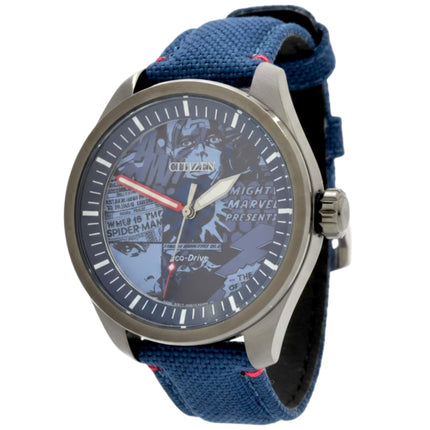 Citizen Men's Eco Drive Watch - Marvel Heroes Blue Cordura Strap | AW2037-04W ,