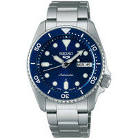Seiko Men's Watch - 5 Sports Automatic Blue Dial Silver Steel Bracelet | SRPL77K1 ,