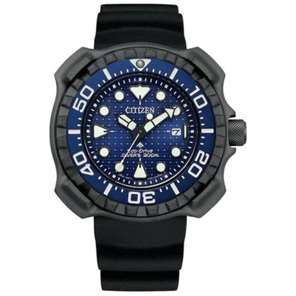 Citizen Men's Watch - Promaster Diver Eco-Drive Blue Dial Black Strap | BN0225-04L ,