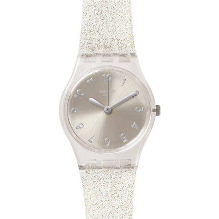 Swatch Women's Watch - Time to Swatch Silver Glistar Too Quartz Grey Dial | LK343E ,