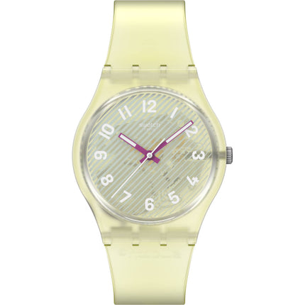 Swatch Unisex Watch - Swatch Essentials Wavelengths of Sand Yellow Dial | SO28J102 ,