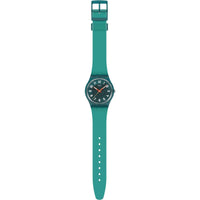Swatch Unisex Watch - Swatch Essentials Wavelengths of Moss Green Strap | SO28L100 ,