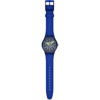 Swatch Unisex Watch - Swatch Essentials Revealed In The Depths Blue Strap | SO29I100 ,