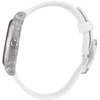 Swatch Women's Watch - Polawhite Quartz Transparent Case Silicone Strap | SO29K704-S14 ,