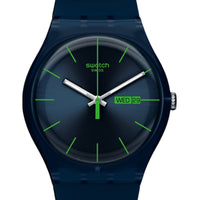 Swatch Unisex Watch - Blue Rebel Quartz Biosourced Case Silicone Strap | SO29N704 ,