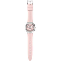 Swatch Women's Watch - Swatch Essentials Poppingly Pink Chrono Rubber Strap | YVS532 ,