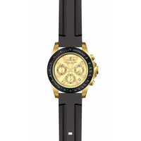Invicta Men's Watch - Speedway Chronograph Gold Tone Dial Black Silicone Strap | 50761 ,