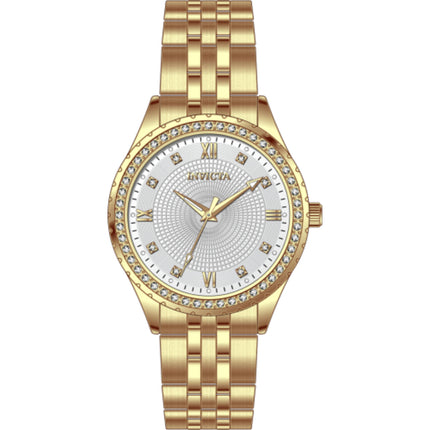 Invicta Women's Watch - Specialty Silver Tone Dial Yellow Gold Steel Bracelet | 69220 ,