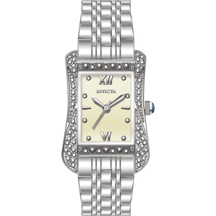 Invicta Women's Watch - Wildflower Quartz Beige Dial Silver Steel Bracelet | 69279 ,