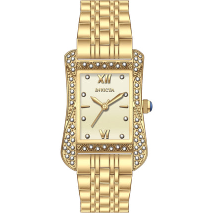 Invicta Women's Watch - Wildflower Quartz Beige Dial Yellow Gold Bracelet | 69282 ,