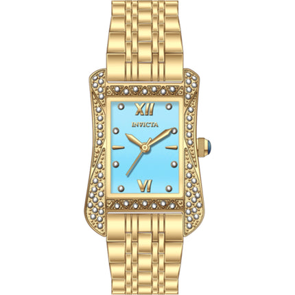 Invicta Women's Watch - Wildflower Quartz Blue Dial Yellow Gold Bracelet | 69283 ,