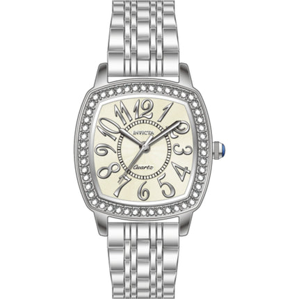 Invicta Women's Watch - Wildflower Quartz Beige Dial Silver Steel Bracelet | 69363 ,