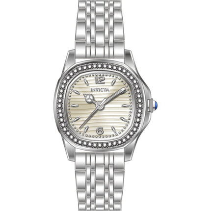 Invicta Women's Watch - Wildflower Quartz Beige Dial Silver Steel Bracelet | 69390 ,