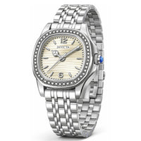 Invicta Women's Watch - Wildflower Quartz Beige Dial Silver Steel Bracelet | 69390 ,
