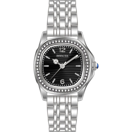 Invicta Women's Watch - Wildflower Quartz Black Dial Silver Steel Bracelet | 69391 ,