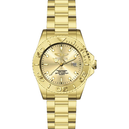 Invicta Men's Watch - Pro Diver Quartz Gold Dial Stainless Steel Bracelet | 69523 ,