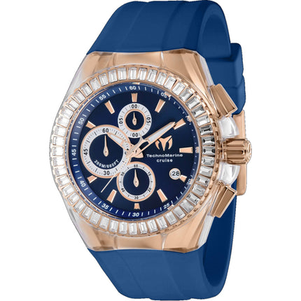 Technomarine Men's Watch - Cruise Original Chrono Blue and Silver Dial | TM-121165 ,