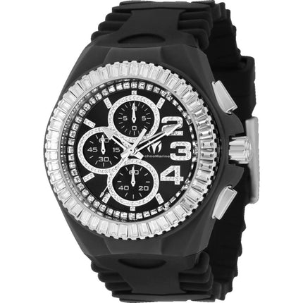 Technomarine Men's Watch - Cruise JellyFish Chrono Black and Silver Dial | TM-121180 ,