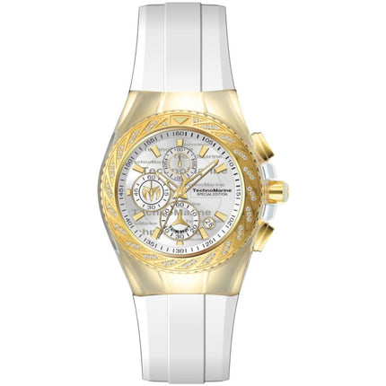Technomarine Men's Watch - Cruise Glitz Chronograph Silver Dial Strap | TM-125013 ,