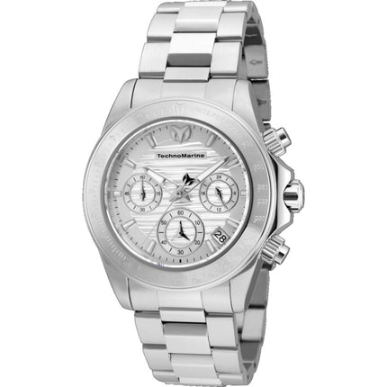 Technomarine Women's Watch - Manta Ray Chrono White Dial Steel Bracelet | TM-219009 ,