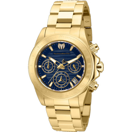 Technomarine Women's Watch - Manta Ray Chrono Blue Dial Steel Bracelet | TM-219015 ,