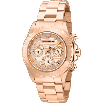 Technomarine Women's Watch - Manta Ray Chronograph Rose Gold Tone Dial | TM-219017 ,