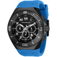 Technomarine Men's Watch - Manta Ocean Chronograph Black Dial Blue Strap | TM-220002 ,