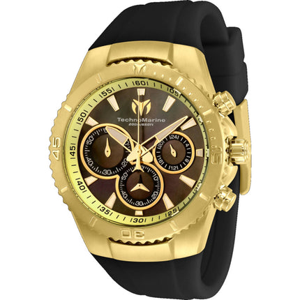 Technomarine Women's Watch - Manta Sea Chrono Brown Dial Silicone Strap | TM-220073 ,