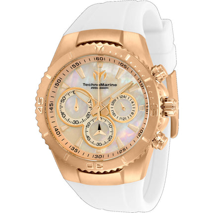 Technomarine Women's Watch - Manta Sea Chrono White Mother of Pearl Dial | TM-220074 ,