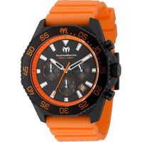 Technomarine Men's Watch - Maré Vivo Chronograph Black Dial Orange Strap | TM-225076 ,