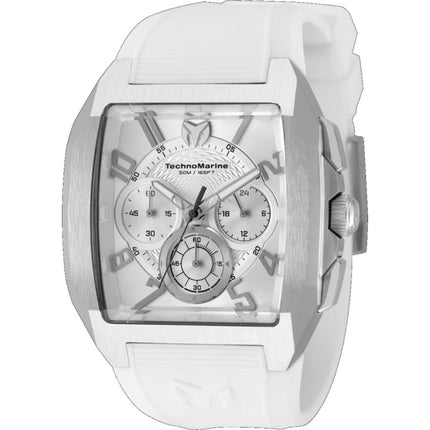 Technomarine Men's Watch - Aqua Quadrant Chronograph White Dial Strap | TM-225120 ,