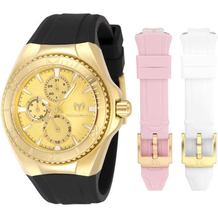 Technomarine Women's Watch - Cruise California Gold Dial Silicone Strap | TM-124022 ,