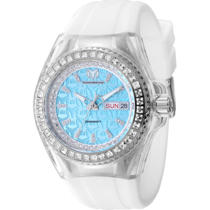 Technomarine Women's Watch - Cruise Monogram Blue Dial Silicone Strap | TM-125039 ,