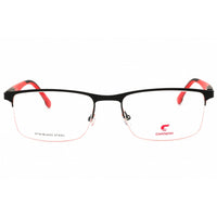 Carrera Men's Eyeglasses - Matte Black/Red Metal Half Rim Frame | 8843 0003 00 ,