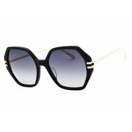 Chopard Women's Sunglasses - Black/Gold Oversized Shape Full Rim Frame | SCH370M 0BLK ,