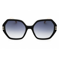 Chopard Women's Sunglasses - Black/Gold Oversized Shape Full Rim Frame | SCH370M 0BLK ,
