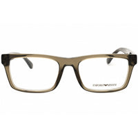 Emporio Armani Men's Eyeglasses - Transparent Grey Full Rim Frame | 0EA3254 6249 ,