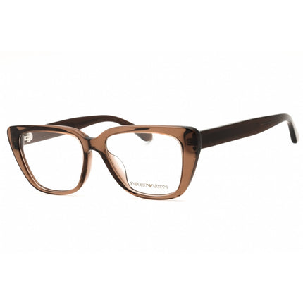 Emporio Armani Women's Eyeglasses - Shiny Transparent Brown Frame | 0EA3256U 6251 ,