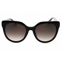 Escada Women's Sunglasses - Shiny Black Acetate Round Full Rim Frame | SESE65 0700 ,