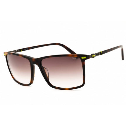 Fila Men's Sunglasses - Havana Acetate Rectangular Shape Full Rim Frame | SFI447 0C10 ,