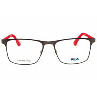 Fila Men's Eyeglasses - Gunmetal/Red Metal Rectangular Full Rim Frame | VF9970 0627 ,