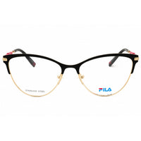 Fila Women's Eyeglasses - Black/Gold Metal Cat Eye Shape Full Rim Frame | VFI187 0BKG ,