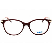 Fila Women's Eyeglasses - Burgundy/Gold Acetate Round Full Rim Frame | VFI264 01CK ,