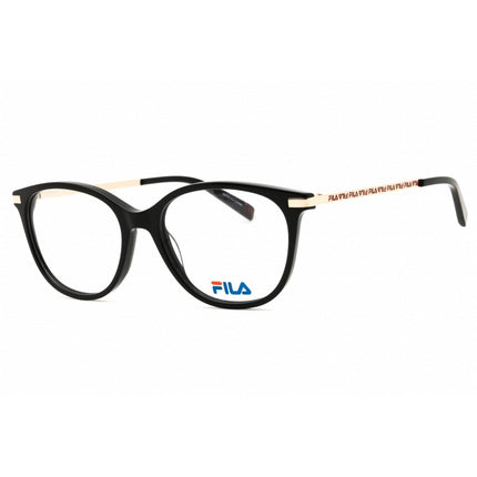 Fila Women's Eyeglasses - Black/Gold Acetate/Metal Round Full Rim Frame | VFI264 0700 ,