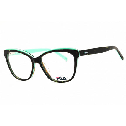 Fila Women's Eyeglasses - Green/Havana Acetate Cat Eye Full Rim Frame | VFI398 07NV ,
