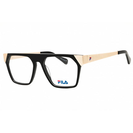 Fila Unisex Eyeglasses - Black/Gold Acetate/Metal Rectangular Frame | VFI432 0700 ,