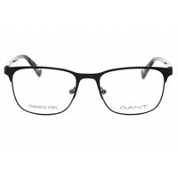 Gant Men's Eyeglasses - Matte Black Metal Full Rim Rectangular Frame | GA3249 002 ,