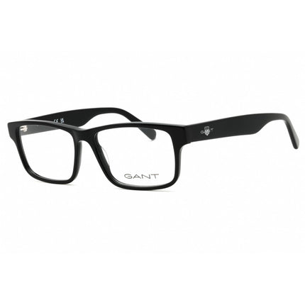 Gant Men's Eyeglasses - Shiny Black Acetate Full Rim Rectangular Frame | GA50017 001 ,