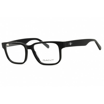Gant Men's Eyeglasses - Shiny Black Acetate Full Rim Rectangular Frame | GA50030 001 ,